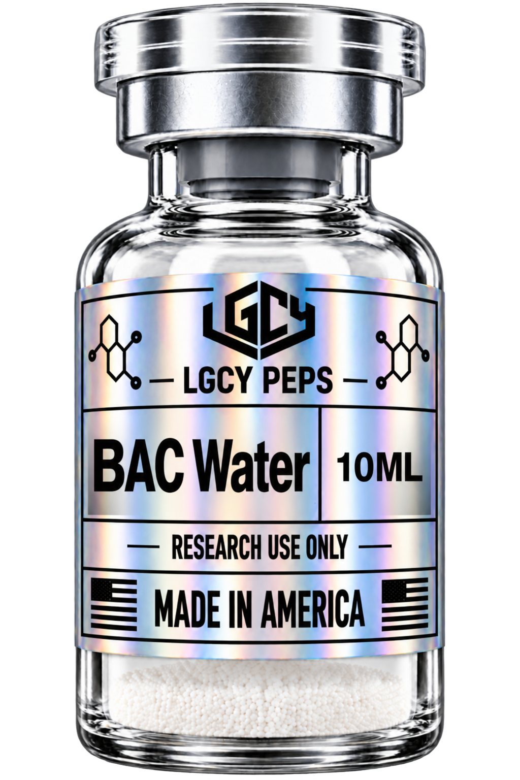 BAC Water Vial Label BAC Water 10ML - Image 1